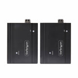 StarTech.com DisplayPort KVM Extender over Fiber Optic, 4K 60Hz, Console Extender Kit, Up to 984ft/300m (Multi-mode) with Pre-installed SFP+ Modules, 3x USB HID - TAA