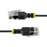 StarTech.com 10ft Black Ultra Slim Cat6A Ethernet Cable, UTP, Pure Bare Copper Wire, 34AWG Slim RJ45 Network Patch Cord, Individually Tested