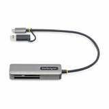StarTech.com USB 3.0 Multi-Media Memory Card Reader, SD/microSD/CompactFlash Card Reader, Portable USB 5Gbps Card Adapter, External USB-C Card Reader with Attached USB-A Adapter - Works with Any Operating System