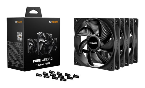 be quiet! Pure Wings 3 120mm | PWM Triple Pack Computer case Fan 12 cm Black 3 pc(s)