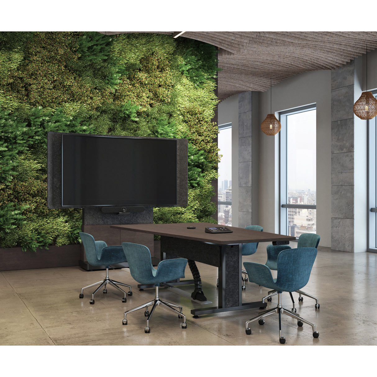 Middle Atlantic ForumTM Free-Standing 48" (2-Bay) Display Stand for (1) 66" to 75" Display, Dark Colorway