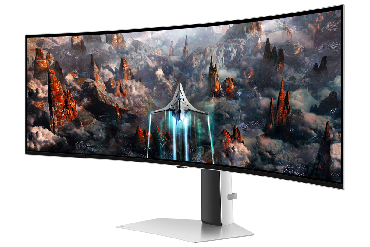 Samsung LS49CG932SNXZA computer monitor 124.5 cm (49") 5120 x 1440 pixels Dual QHD OLED Silver