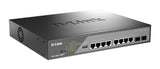 D-Link DSS-200G-10MPP network switch Managed L2 Gigabit Ethernet (10/100/1000) Power over Ethernet (PoE) 1U Black, Grey