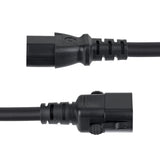 StarTech.com 6ft (1.8m) Heavy Duty Power Extension Cord, Locking C14 to C13, PDU Power Cord, 15A 250V, 14AWG, AC Power Cable Extension, TAA Compliant, UL Listed