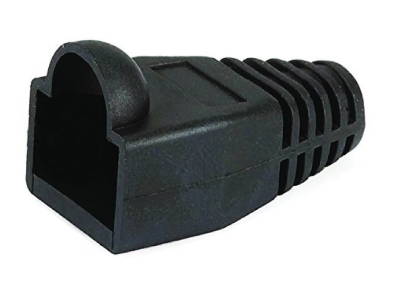 Primewired Strain Relief Boots For RJ45 Cat5e Cat6 Modular Plug -Black 100pk
