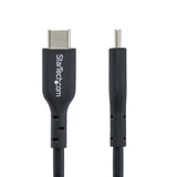 StarTech.com 10ft (3m) USB-C Charging Cable, Charge & Sync, 60W (3A) PD, USB 2.0 Laptop Charger Cable, TPE Jacket - Black USB C Charging Cord