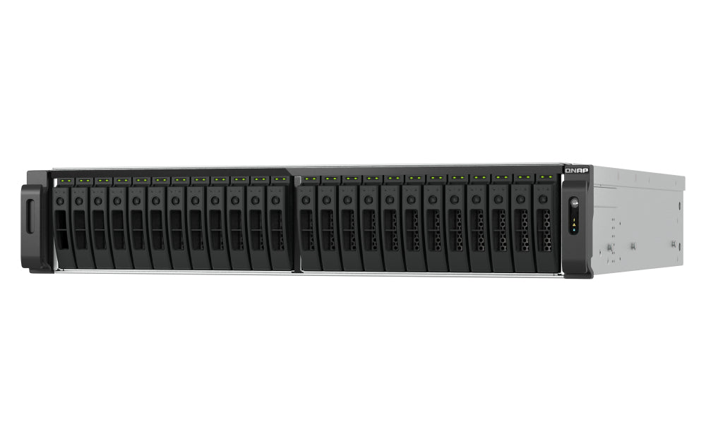 QNAP TS-H3077AFU-R7-64G NAS/storage server Rack (2U) AMD Ryzen™ 5 64 GB DDR5 0 TB QuTS hero Black, Metallic
