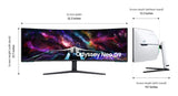 Samsung LS57CG952NNXZA computer monitor 144.8 cm (57") 7680 x 2160 pixels Dual UHD LCD Black, White