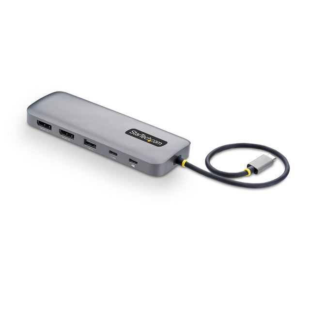 StarTech.com 10-in-1 USB-C to Dual-DisplayPort Multiport Adapter, 100W Power Delivery Charging, 2x 4K 60Hz, 5-Port 5Gbps Hub, Gigabit Ethernet, Type-C Mini Dock
