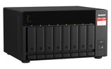 QNAP TS-873A NAS Tower Ryzen Embedded V1500B 8 GB DDR4 0 TB QuTS hero Black