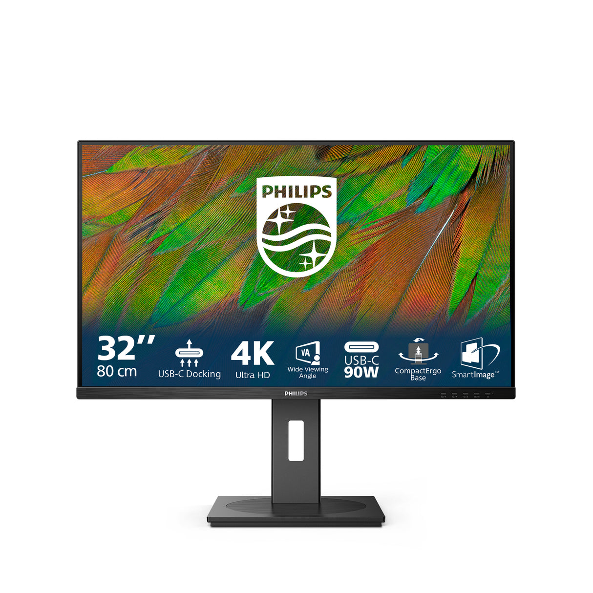 Philips 3000 series 32B1U3900/27 computer monitor 80 cm (31.5") 3840 x 2160 pixels 4K Ultra HD LCD Black
