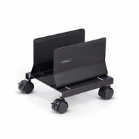 StarTech.com Computer Tower Cart, Rolling Mobile CPU Caddy on Wheels/Casters, Max Load 46.3lb/21kg, Adjustable PC Case Mount, Desktop Floor Stand, Steel Dolly, TAA