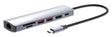 Manhattan USB-C Dock/Hub with Card Reader, Ports (x5): Ethernet, HDMI, USB-A (x2) and USB-C, with Power Delivery (PD) 100W- requires external USB-C charger (not included). USB powered (no external power supply required) when PD is not in use
