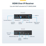 StarTech.com 4K HDMI over IP Receiver for ST12MHDLAN4K, IP Extender with Video Control App, Support for AVoIP Video Wall - TAA
