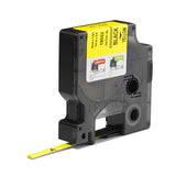 DYMO Rhino Industrial Heat-Shrink Cable Label Tubes | 6 mm x 1.5 m | Black on Yellow | for Rhino Label Makers