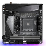GIGABYTE B550I AORUS PRO AX Motherboard - AMD Ryzen 5000 CPUs, 8 Phases VRM, up to 5300MHz DDR4, 1xPCIe 4.0 + 1xPCIe 3.0 M.2, Wi-Fi 6E, 2.5GbE LAN, USB 3.2 Gen 2