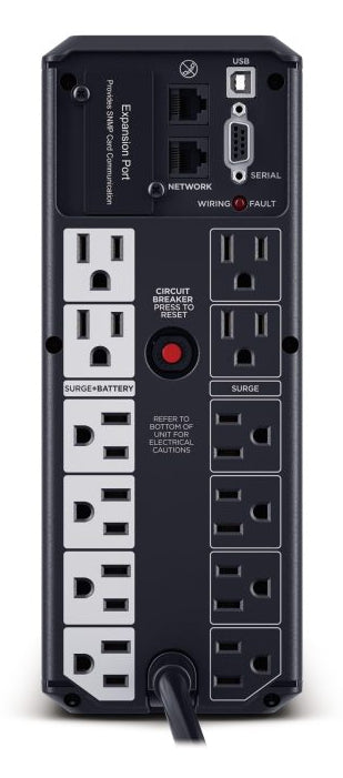 CyberPower LCD BRG1500AVRLCD2 uninterruptible power supply (UPS) Line-Interactive 1.5 kVA 900 W 12 AC outlet(s)