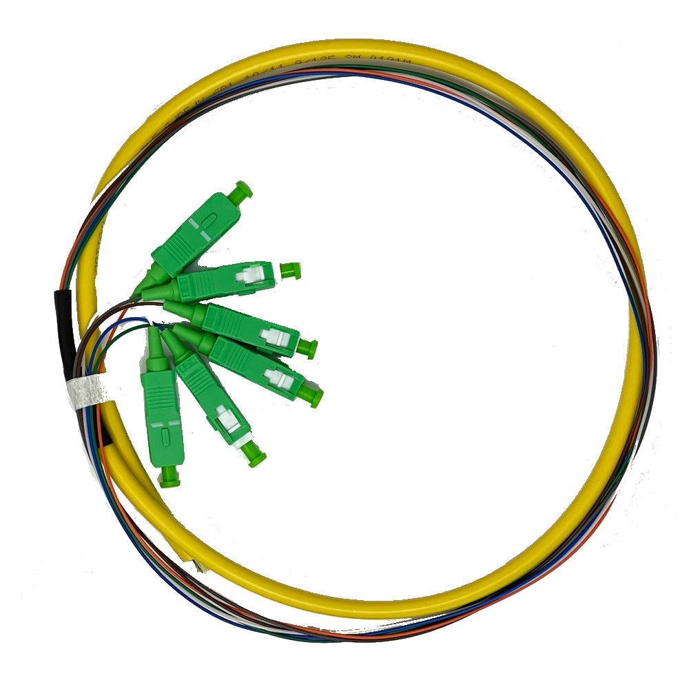 Primewired, Fiber Pigtail Single Mode SC/APC 6 cores (with outside jacket) 1m