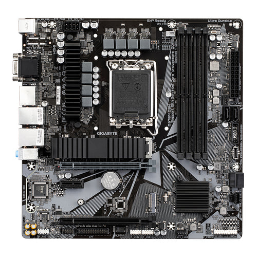 GIGABYTE Q670M D3H Motherboard - Supports Intel Core 14th CPUs, 6+1+1 Phases Hybrid Digital VRM, up to 5600MHz DDR5 (OC), 2xPCIe 4.0 M.2, 2.5GbE LAN, USB 3.2 Gen 2