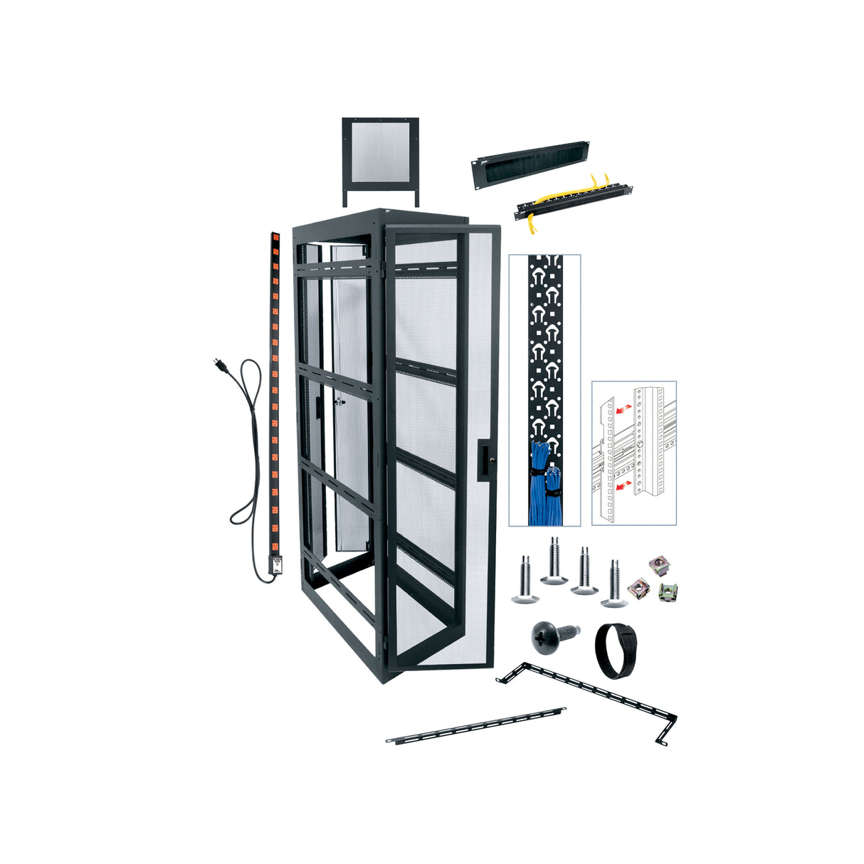 Middle Atlantic 44 RU MRK Series 22 Inch Wide Pre-Configured Rack, 36 Inches Deep