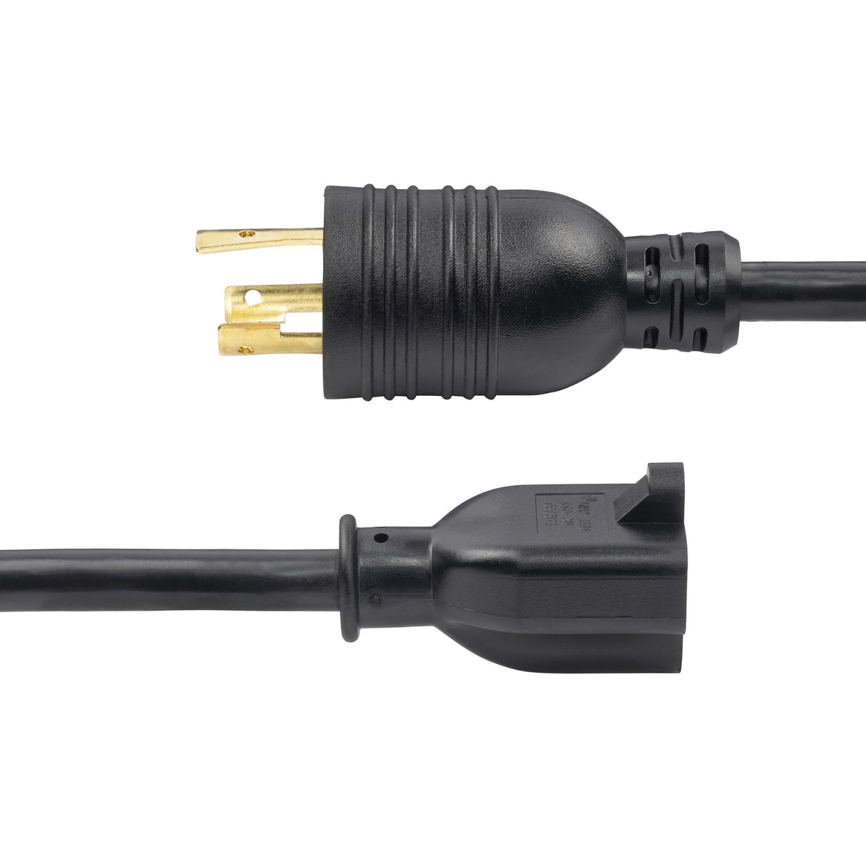 StarTech.com 6in (15cm) Heavy Duty Power Cord, NEMA L5-20P to NEMA 5-20R, Black Adapter Cord, 20A 125V, 12AWG, Heavy Gauge Plug Converter Cable, TAA Compliant, UL Listed