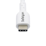 StarTech.com 3ft (91cm) USB-C Charging Cable, Charge & Sync, 60W (3A) PD, USB 2.0 Laptop Charger Cable, TPE Jacket - White USB C Charging Cord