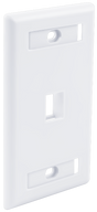Wavenet FacePlate, Flush Style, Single Gang, 1-PORT, W/Window Labels, WHITE