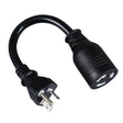 Tripp Lite Power Cord Adapter NEMA L5-20R to NEMA 5-20P Heavy-Duty 20A 120V 8.6"