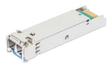 Intellinet Industrial Gigabit Fiber SFP Optical Transceiver Module 1000Base-LX (LC) Single-Mode Port, 10 km (6.2 mi.), MSA-compliant for Maximum Compatibility, Silver