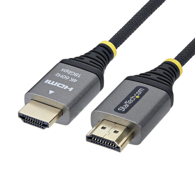 StarTech.com 3ft (91cm) Premium Certified High Speed HDMI Cable, Ultra Flexible HDMI Cable, 4K 60Hz/1440p 144Hz w/HDR10/ARC, 18Gbps, High Flex Braided HDMI Cord