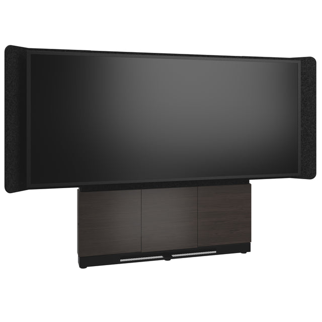 Middle Atlantic ForumTM Floor-to-Wall Mounted 66" (3 Bay) Display Stand for (1) 105" 21:9 Ultra-Wide Display, Dark Colorway