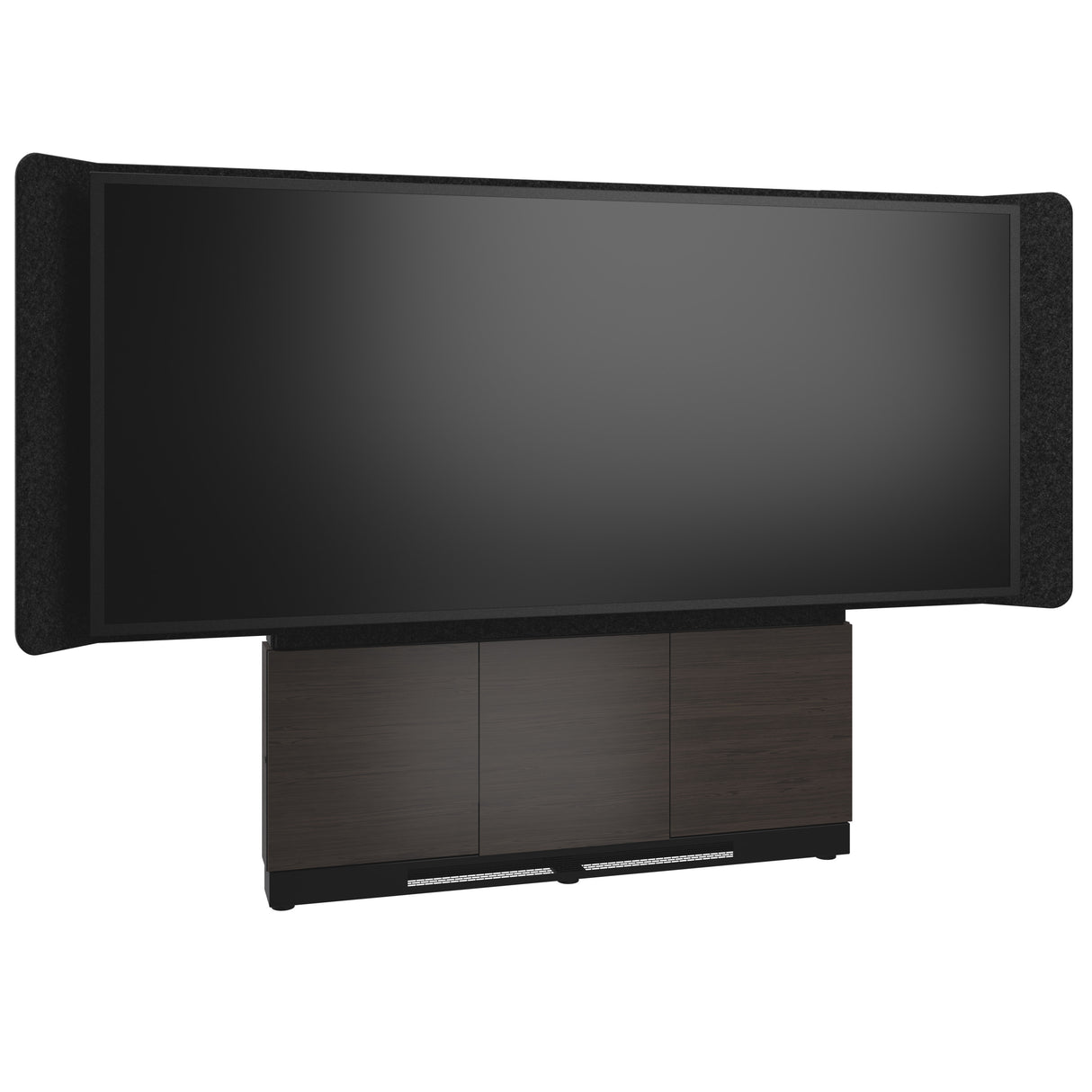 Middle Atlantic ForumTM Free-Standing 66" (3 Bay) Display Stand for (1) 105" 21:9 Ultra-Wide Display, Light Colorway