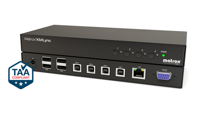 Matrox KMLync / 4-port keyboard and mouse switch (with PSU for NA)