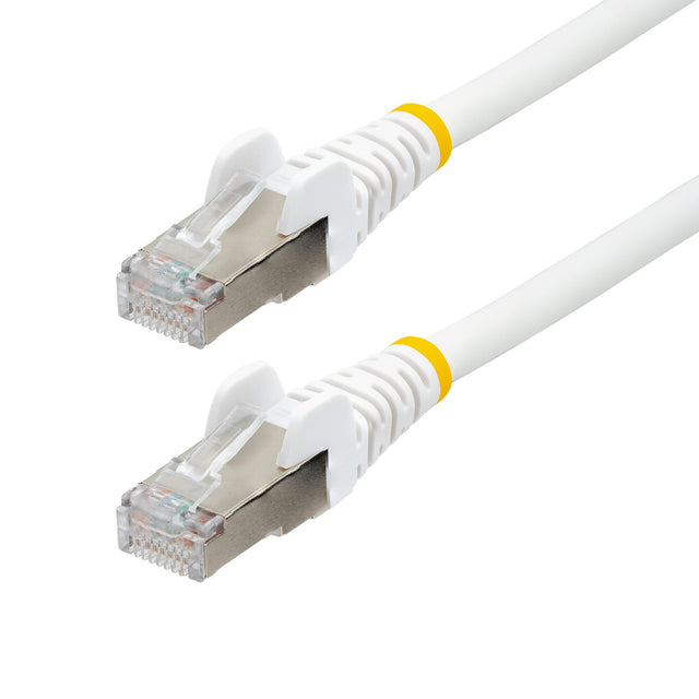 StarTech.com 100ft White CAT6a Ethernet Cable, Snagless RJ45, 10GbE, 100W PoE++, S/FTP, LSZH, 27AWG Pure Bare Copper Wire, 500MHz, Shielded Network Patch Cord w/Strain Reliefs, Individually Tested/ETL Verified