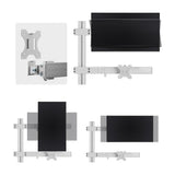 StarTech.com Six-Monitor Desk Mount with Crossbar, Up To 32-inch Computer Screens, Max 17.6lb (8kg) each, Dual Column, C-clamp/Grommet, Height Adjustable