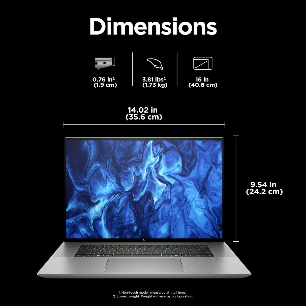 HP ZBook Studio G11 Intel Core Ultra 7 165H Mobile workstation 40.6 cm (16") WUXGA 64 GB DDR5-SDRAM 1 TB SSD NVIDIA RTX 3000 Ada Wi-Fi 7 (802.11be) Windows 11 Pro