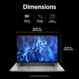 HP ZBook Studio G11 Intel Core Ultra 7 165H Mobile workstation 40.6 cm (16") WUXGA 16 GB DDR5-SDRAM 512 GB SSD NVIDIA RTX 1000 Ada Windows 11 Pro Silver