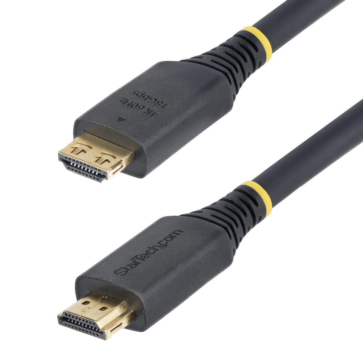 StarTech.com 20ft (6.1m) High Speed HDMI Cable with Gripping Connectors, 4K 60Hz/1440p 144Hz, HDR10/HDCP 2.2/ARC, 18Gbps, UHD HDMI Cord for TV/Monitor/Display, TPE Jacket