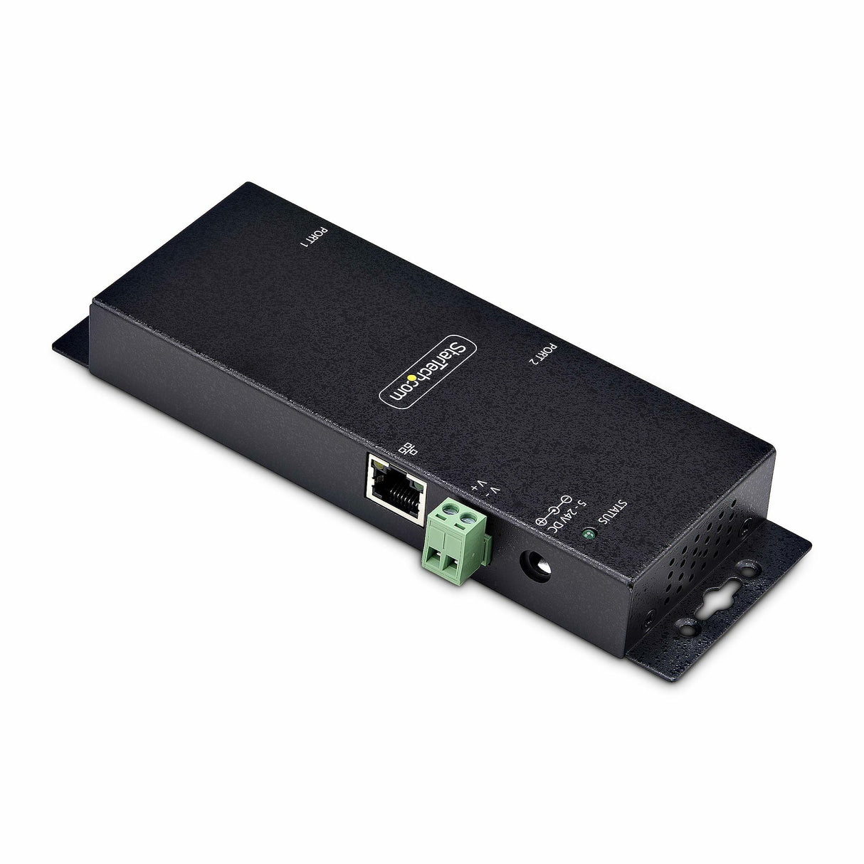StarTech.com 2-Port Serial to Ethernet Adapter, IP Serial Device Server For Remote RS232 Devices, Wall/DIN Rail Mountable, Metal Housing, RJ45 LAN to DB9 Serial Converter, TAA