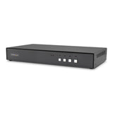 StarTech.com Secure 4-Port KVM Switch, DVI, NIAP 4.0 Desktop KVM for Keyboard / Mouse, Metal Housing, CAC Port, Made in the USA