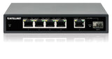 Intellinet 5-Port Gigabit Ethernet PoE+ Switch with SFP Port, Four PSE PoE Ports, IEEE 802.3at/af (PoE+/PoE) Compliant, PoE Power Budget of 91 W, Desktop Format, Wall-mount Option