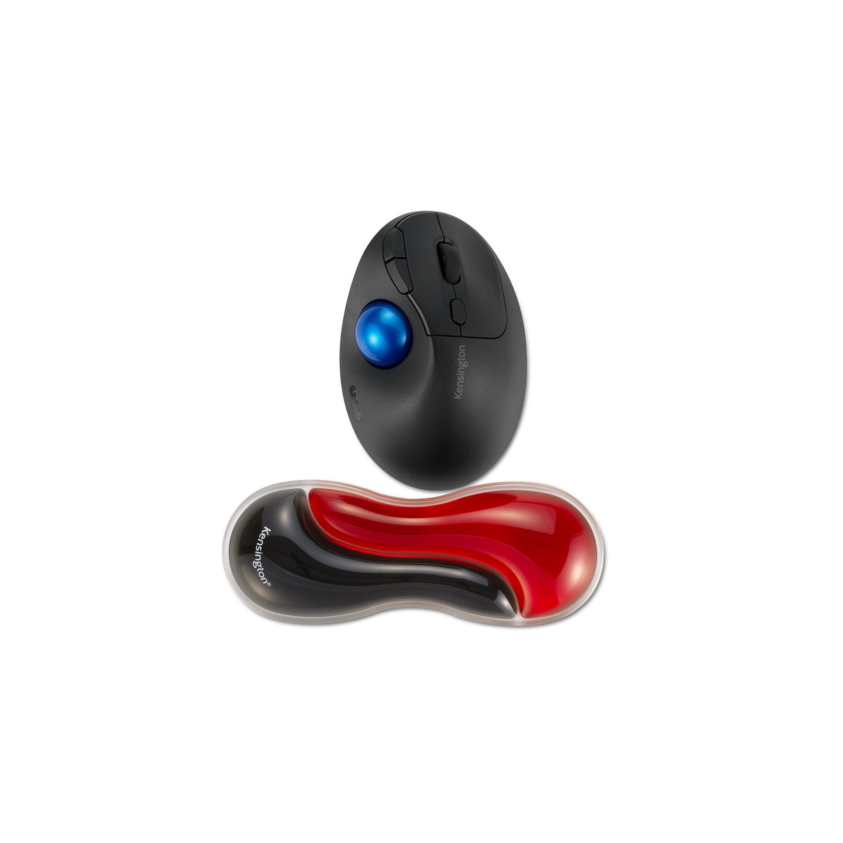 Kensington Slim Duo Gel Mouse/Trackball Wrist Rest -Red