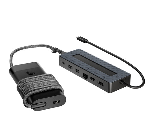 HP Univ USB-C Hub/Lptp Charger Wired USB 3.2 Gen 1 (3.1 Gen 1) Type-C Black