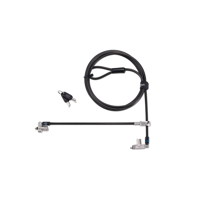 Kensington Slim N17 2.0 Keyed Dual Head Laptop Lock for Wedge-Shaped Slots - Supervisor Keyed