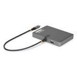 StarTech.com USB-C to Quad-Monitor Workstation Adapter, 4K 60Hz DisplayPort, 140W PD Passthrough for Laptop Charging, USB Port for Wireless Keyboard / Mouse, TAA