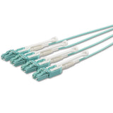StarTech.com 2m (6ft) MTP(F)/PC to 4x LC/PC Duplex Breakout OM3 Multimode Fiber Optic Cable, OFNP Plenum, 40G Networks, Low Insertion Loss - Fiber Jumper Cord