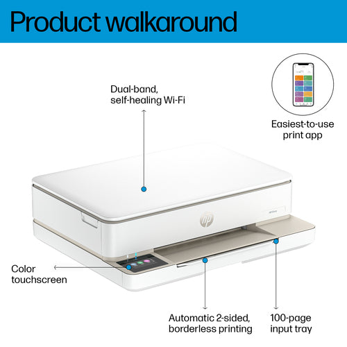 HP Envy All-in-One Color Printer, Photo printing; Copier, Scanner