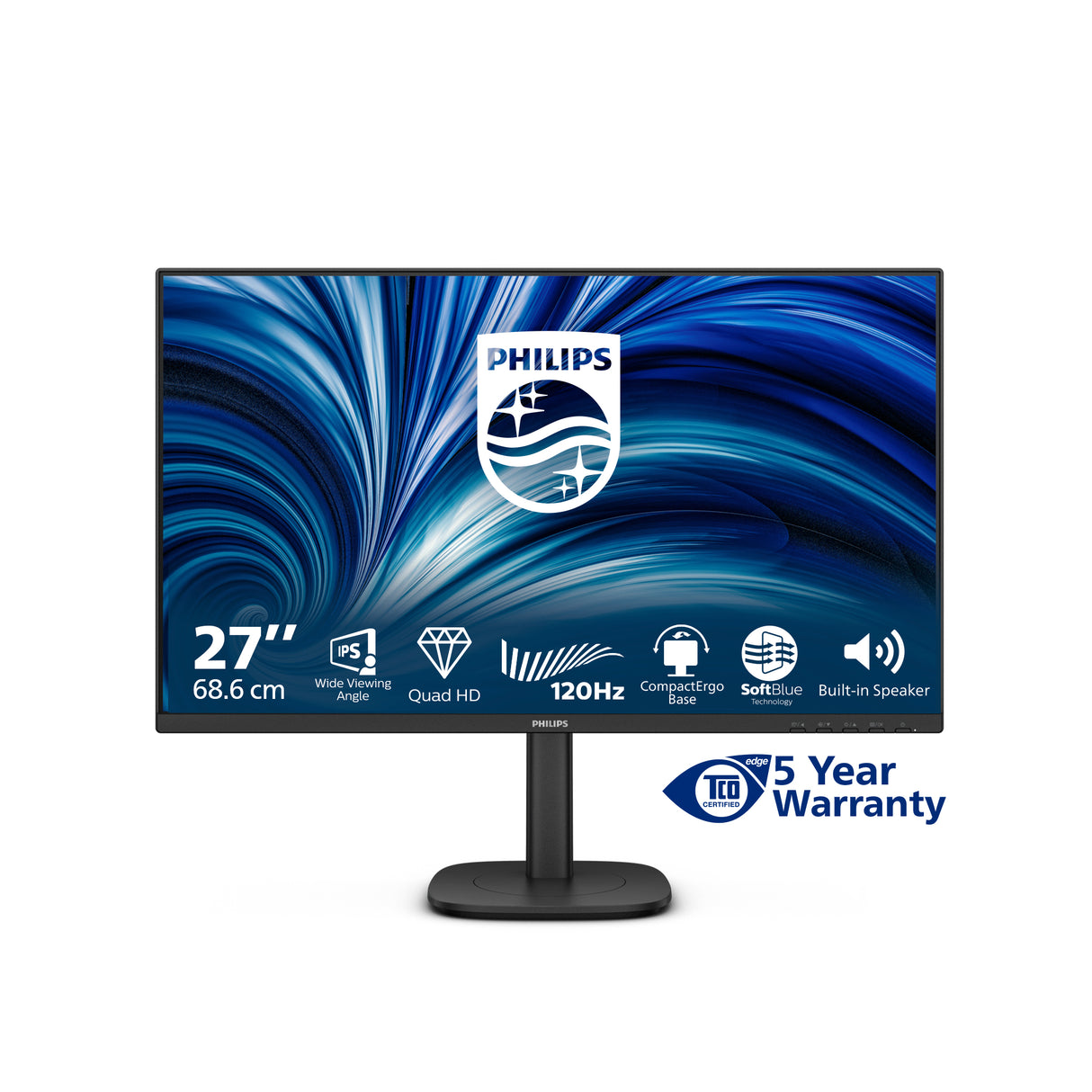 Philips 27B2N3500J/27 computer monitor 68.6 cm (27") 2560 x 1440 pixels 2K LCD Black