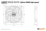 be quiet! Light Wings White | 120mm PWM high-speed Triple-Pack Computer case Fan 12 cm 3 pc(s)