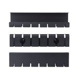 StarTech.com 2-Pack Under Desk Cable Management Tray, 42" Long (21" Per Tray), Metal Slotted Style Cable Organizer, Screw-On Install, Power Bar Holder, Black, TAA